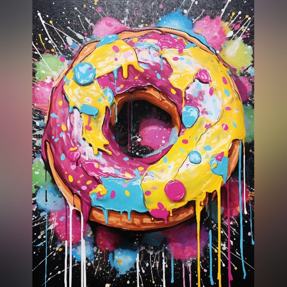 Beautiful Colorful Doughnut Print